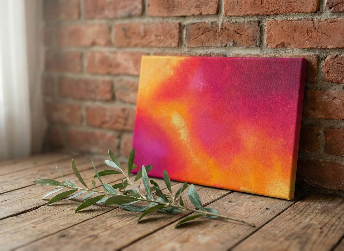 Acryl-Leinwand "Ein Flüstern zwischen Farbenmut und Gold"