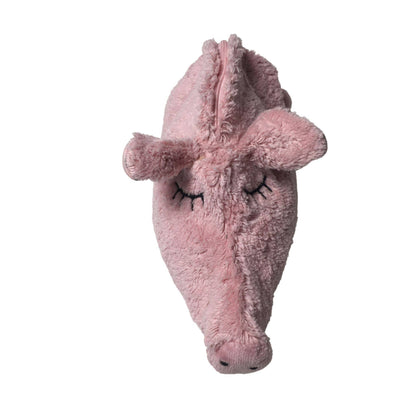 Rosa Wärmekissen in Schweinchenform aus GOTS-zertifizierter Bio-Baumwolle von Dingeliebe.