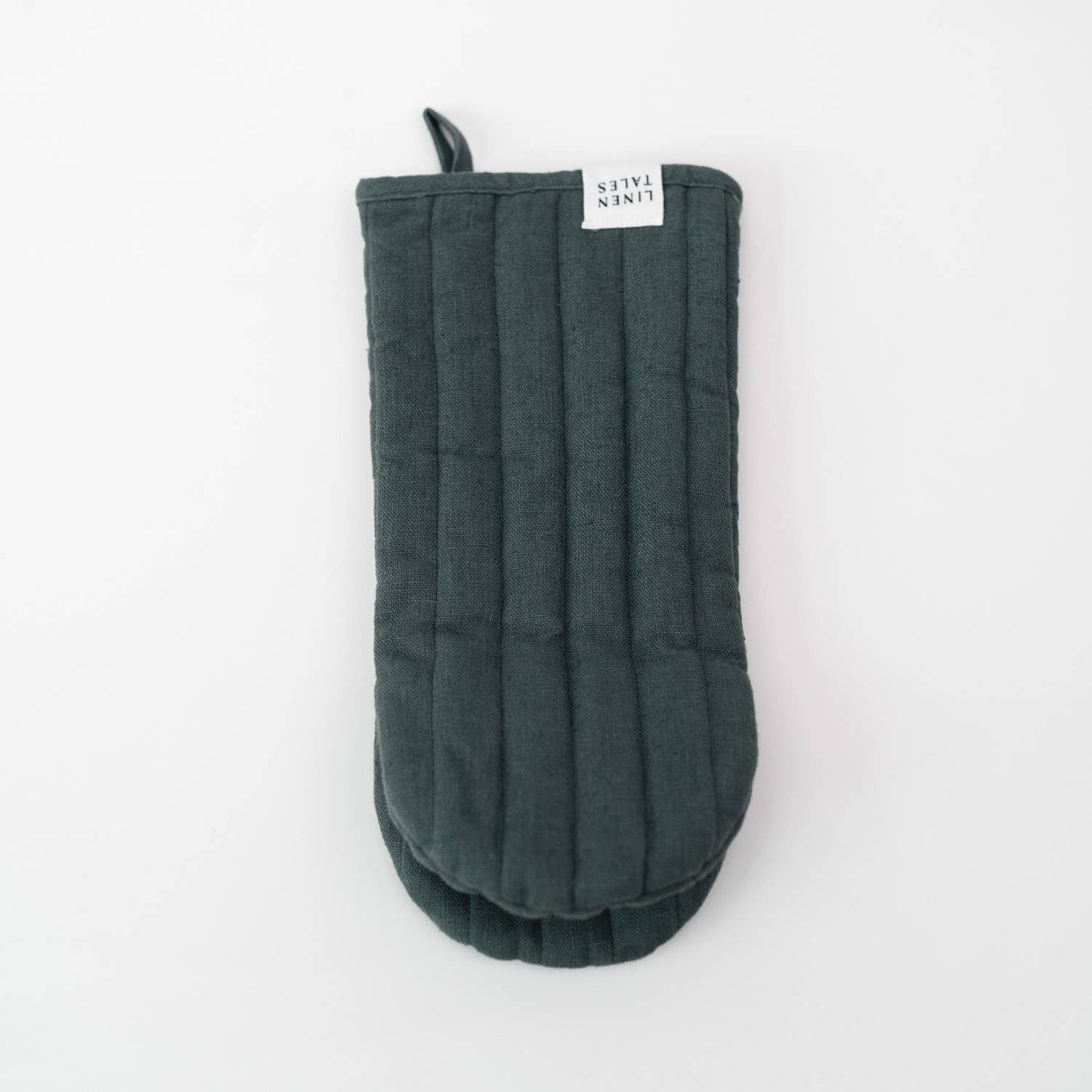 Ofenhandschuh, Leinen, Waldgrün