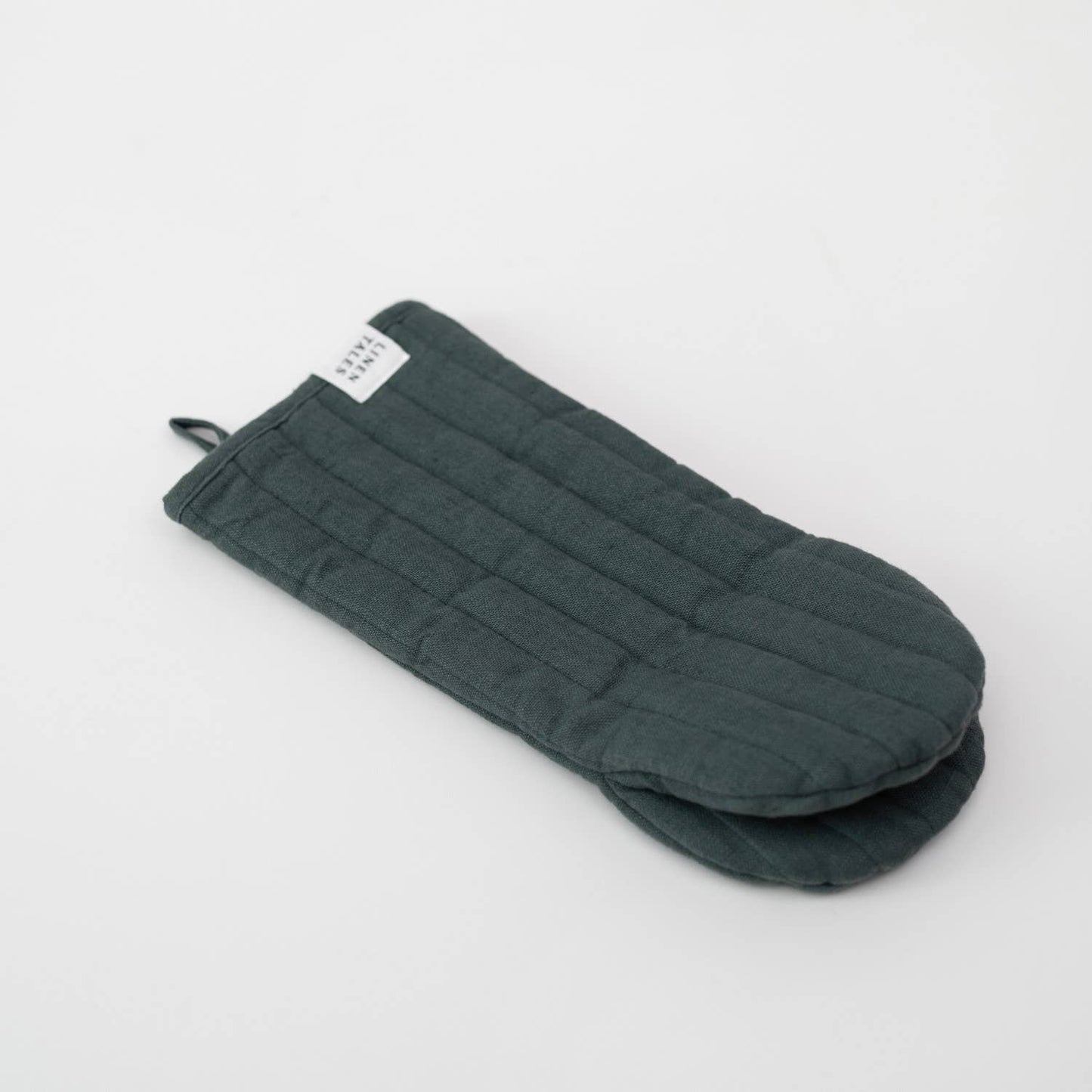 Ofenhandschuh, Leinen, Waldgrün