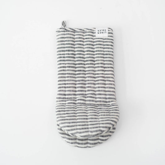 Ofenhandschuh, Leinen, Streifen