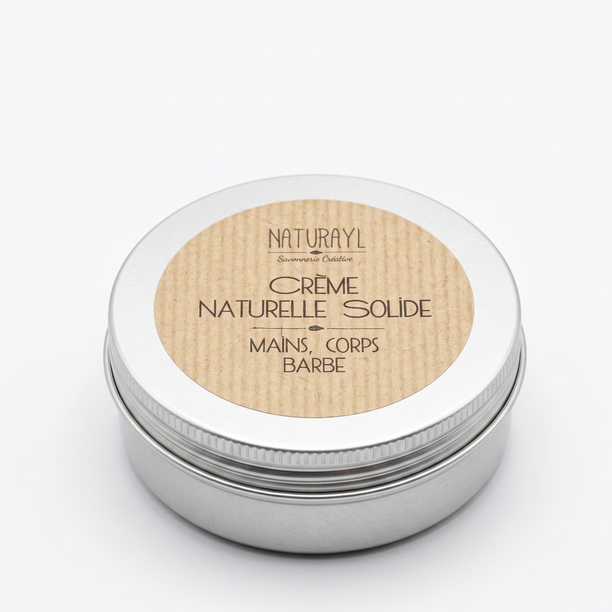 Feste, reichhaltige Hautcreme mit Sheabutter und Arganöl als nachhaltige Zero-Waste-Pflege.