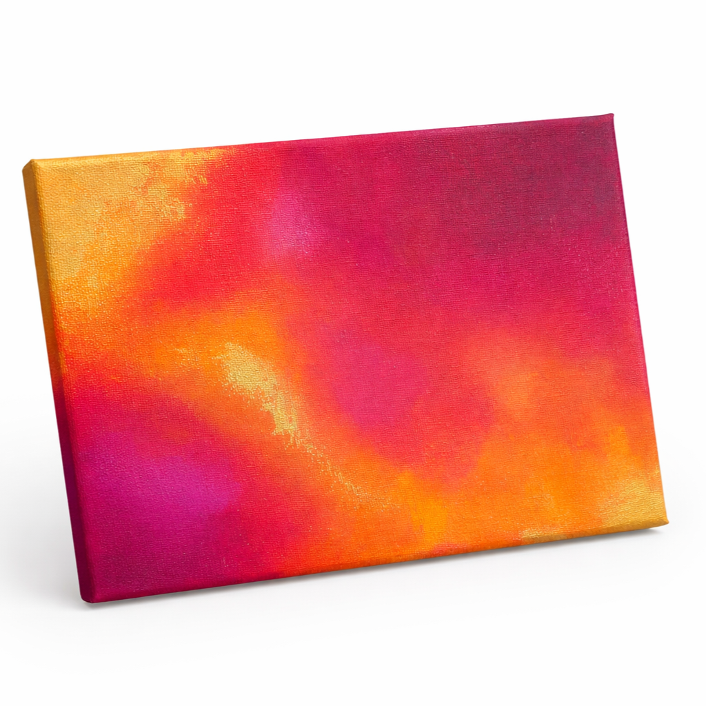 Acryl-Leinwand "Ein Flüstern zwischen Farbenmut und Gold"