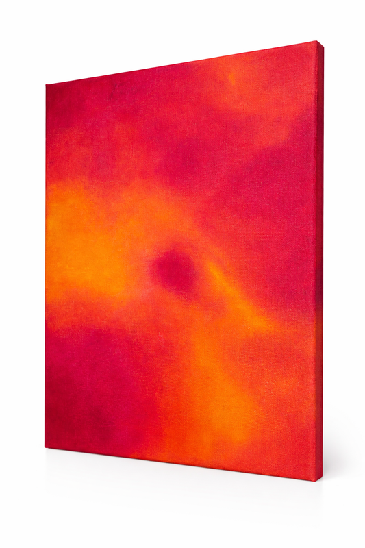 Acryl-Leinwand "Ein Flüstern zwischen Orange und Purpur"