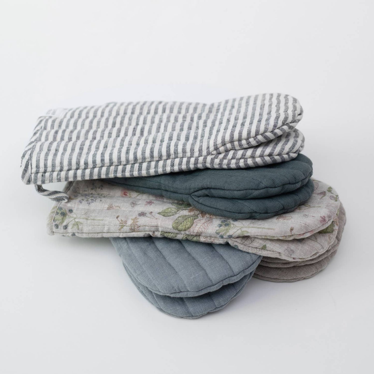 Ofenhandschuh, Leinen, Streifen