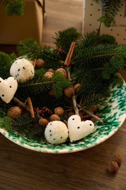 Christbaumkugeln, gepunktet