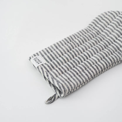 Ofenhandschuh, Leinen, Streifen