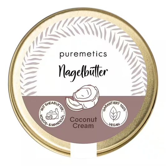 Kleiner, feiner Tiegel mit 10 ml veganer Nagelbutter Coconut Cream für die intensive Pflege von Nägeln und Nagelhaut von Dingeliebe.